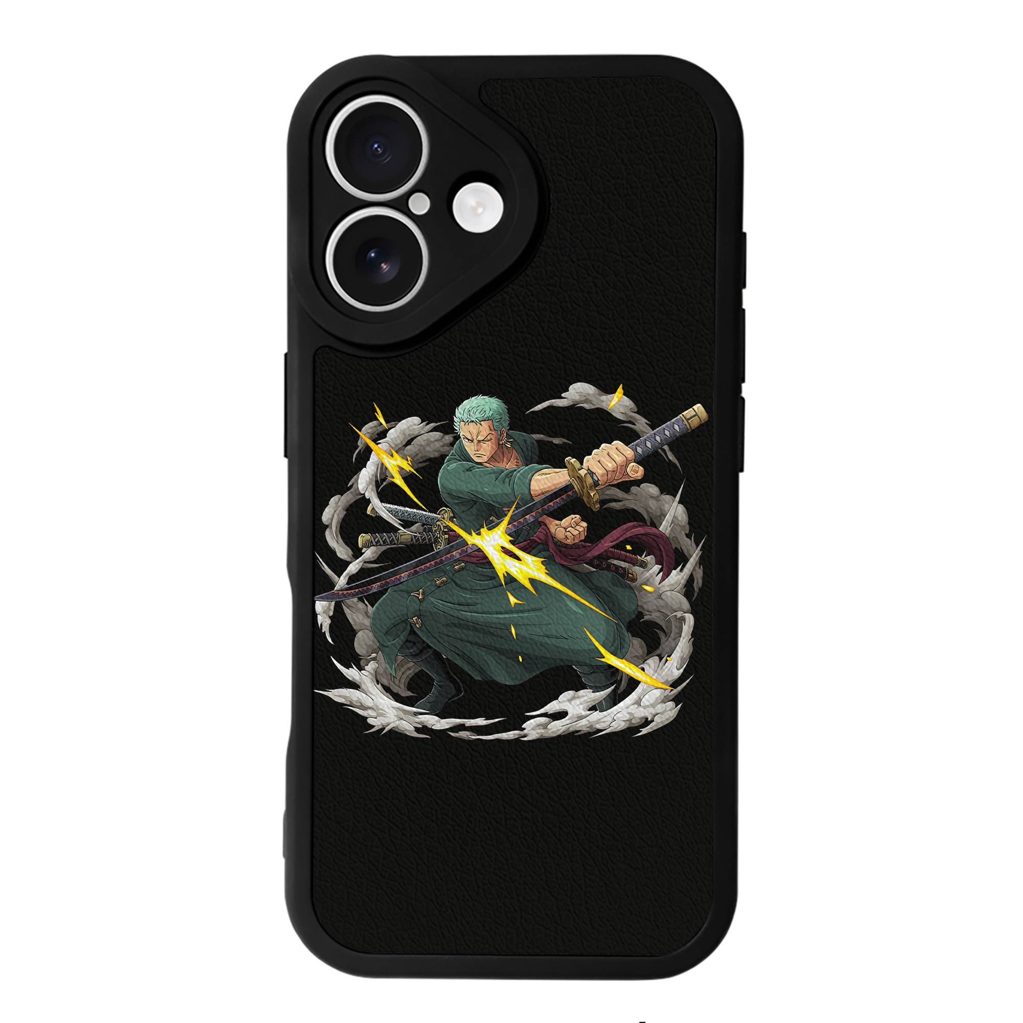 （画像用） ワンピース ロロノア・ゾロ ONE PIECE Roronoa Zoro 【iPhone 16シリーズ対応】シリコンスマホケース（レザー調） 材質：シリコン